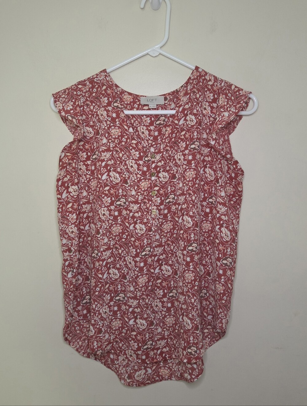 Women's Loft Outlet Flutter Sleeve Top Sz XS